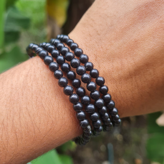 3-4mm Shungite Gemstone Bracelet