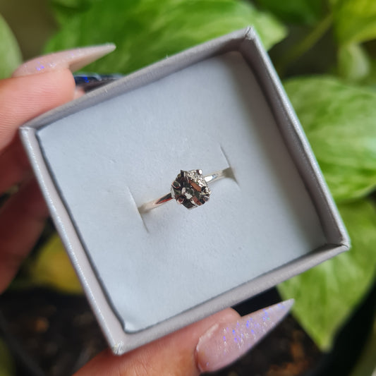 Dainty Pyrite Ring - Size 6