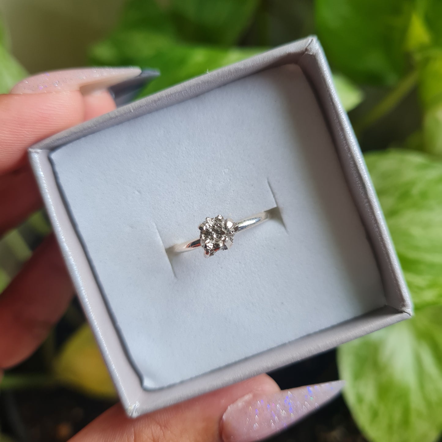 Dainty Pyrite Ring - Size 6