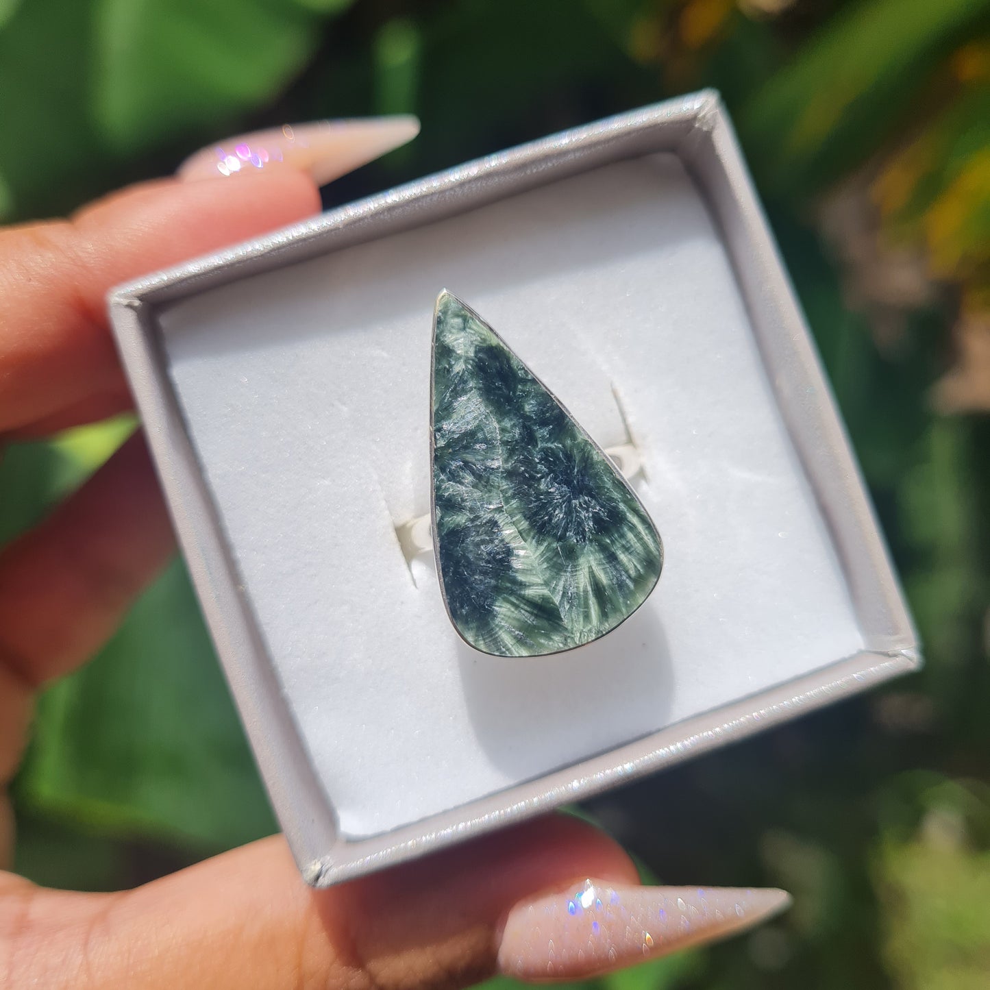 Seraphinite Ring - Size 8