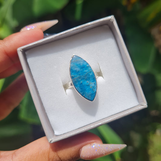 Blue Apatite Ring - Size 5