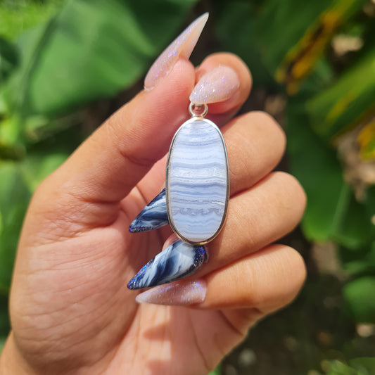 Blue Lace Agate Pendant