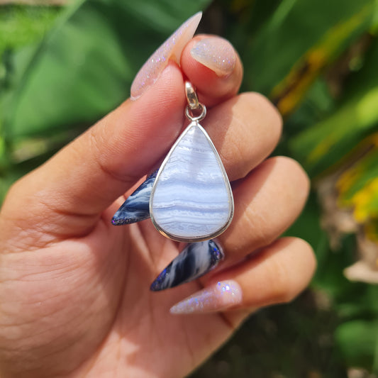 Blue Lace Agate Pendant