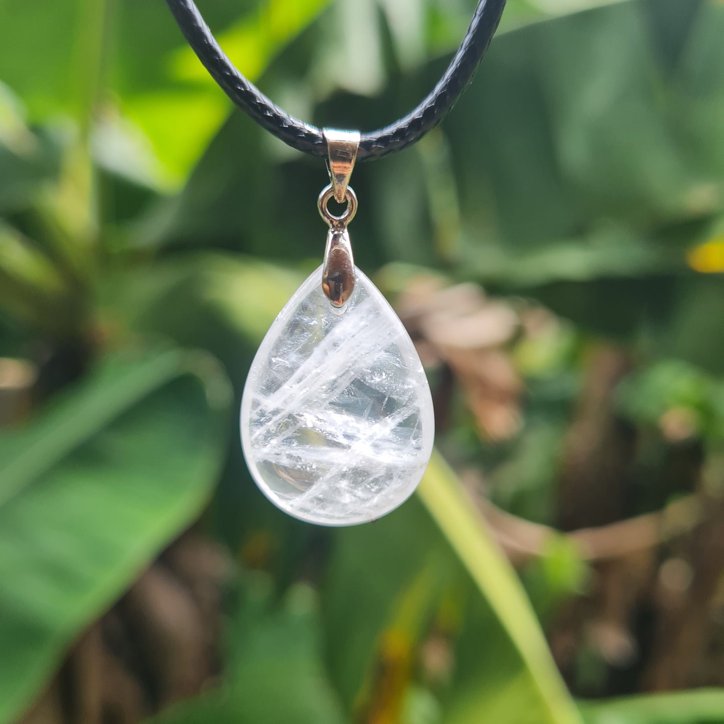 Clear Quartz Drop Necklace