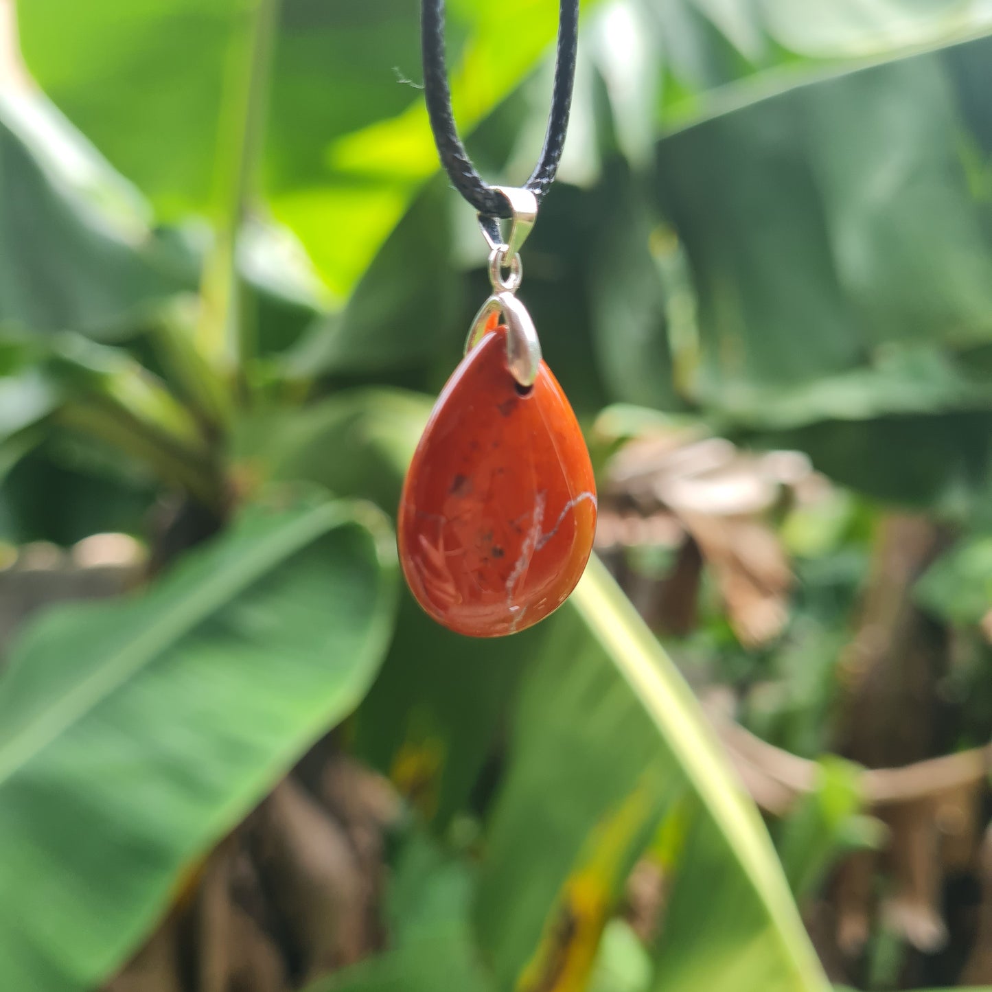 Red Jasper Drop Necklace