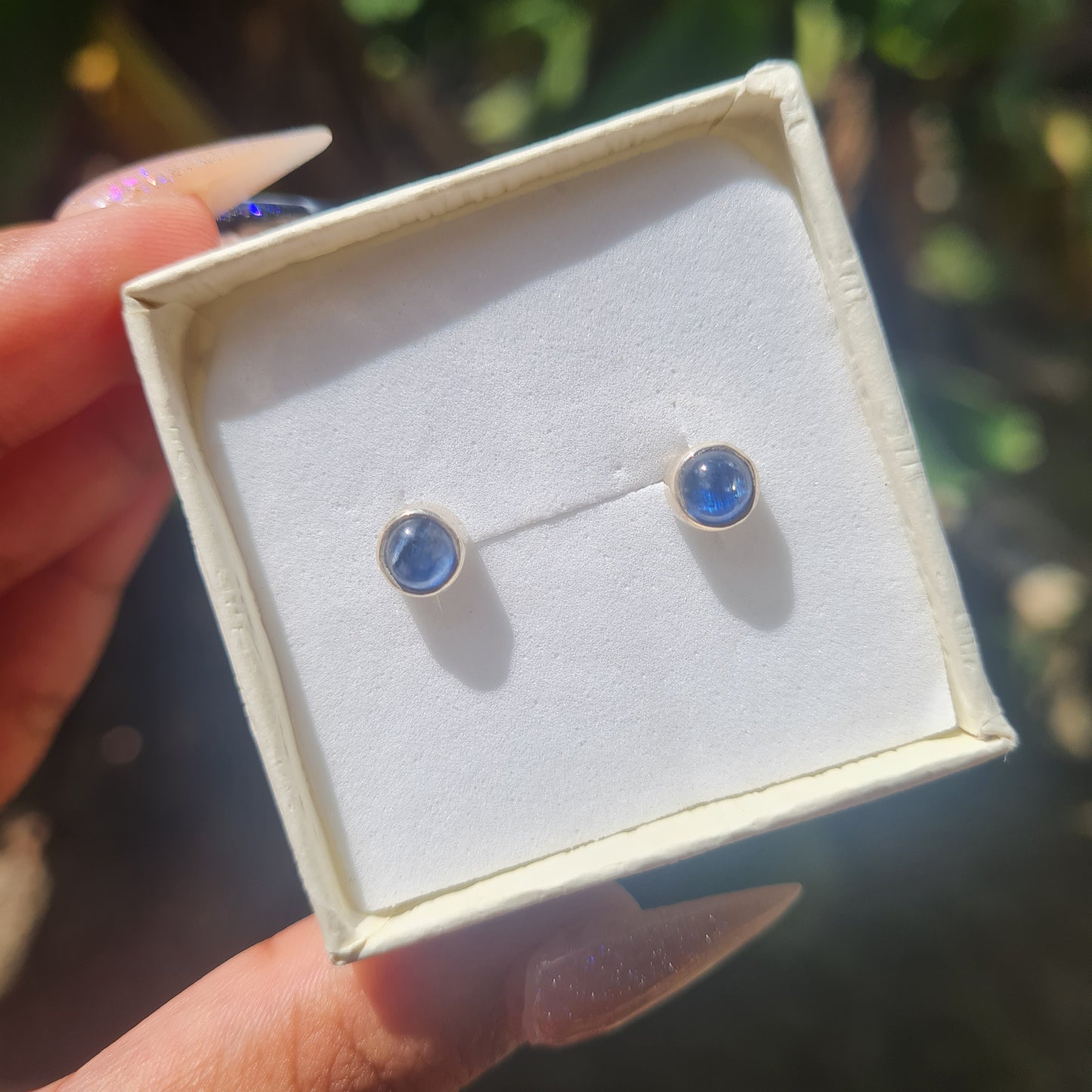 Blue Kyanite Stud Earrings