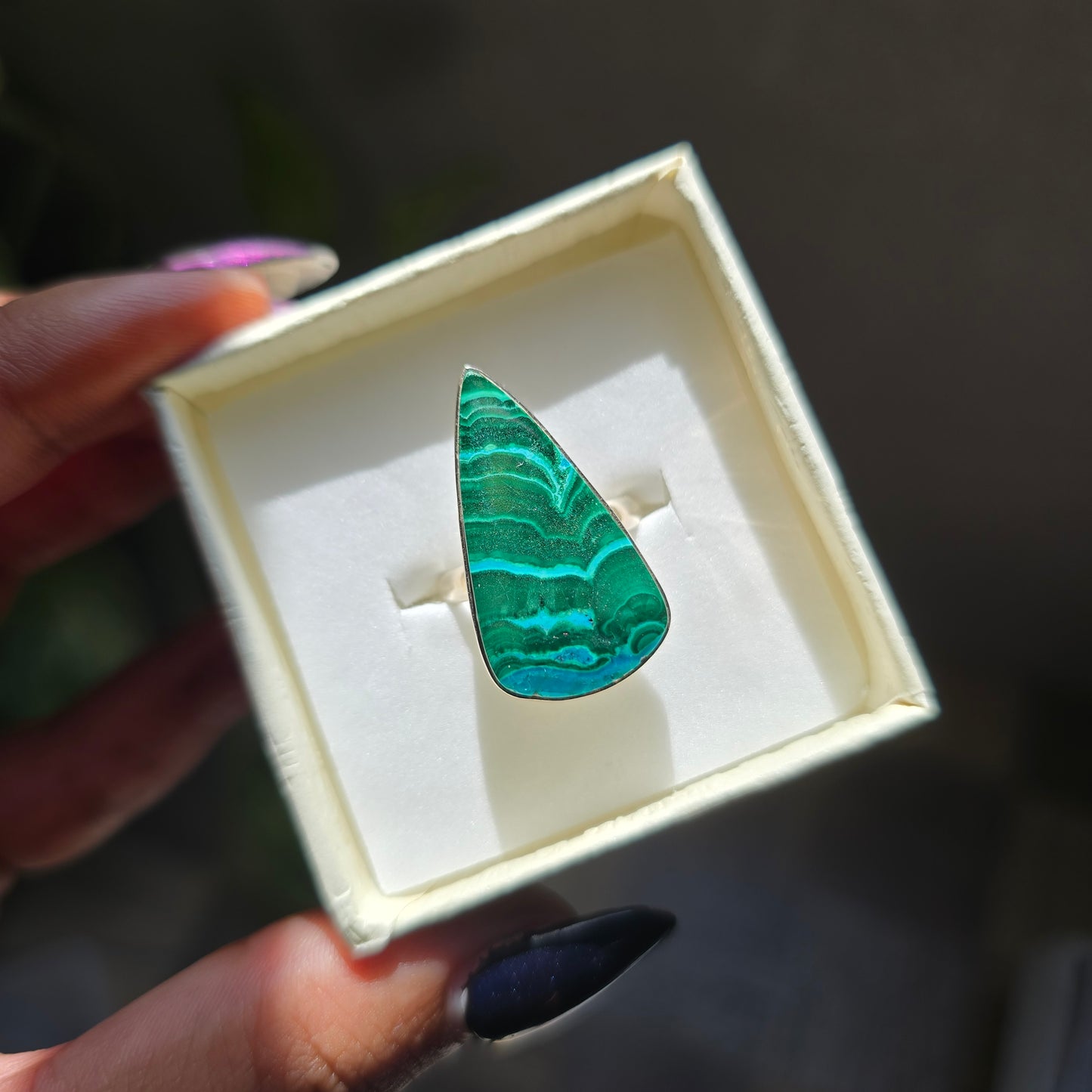 Malacolla (Malachite & Chrysocolla) Ring - Size 6