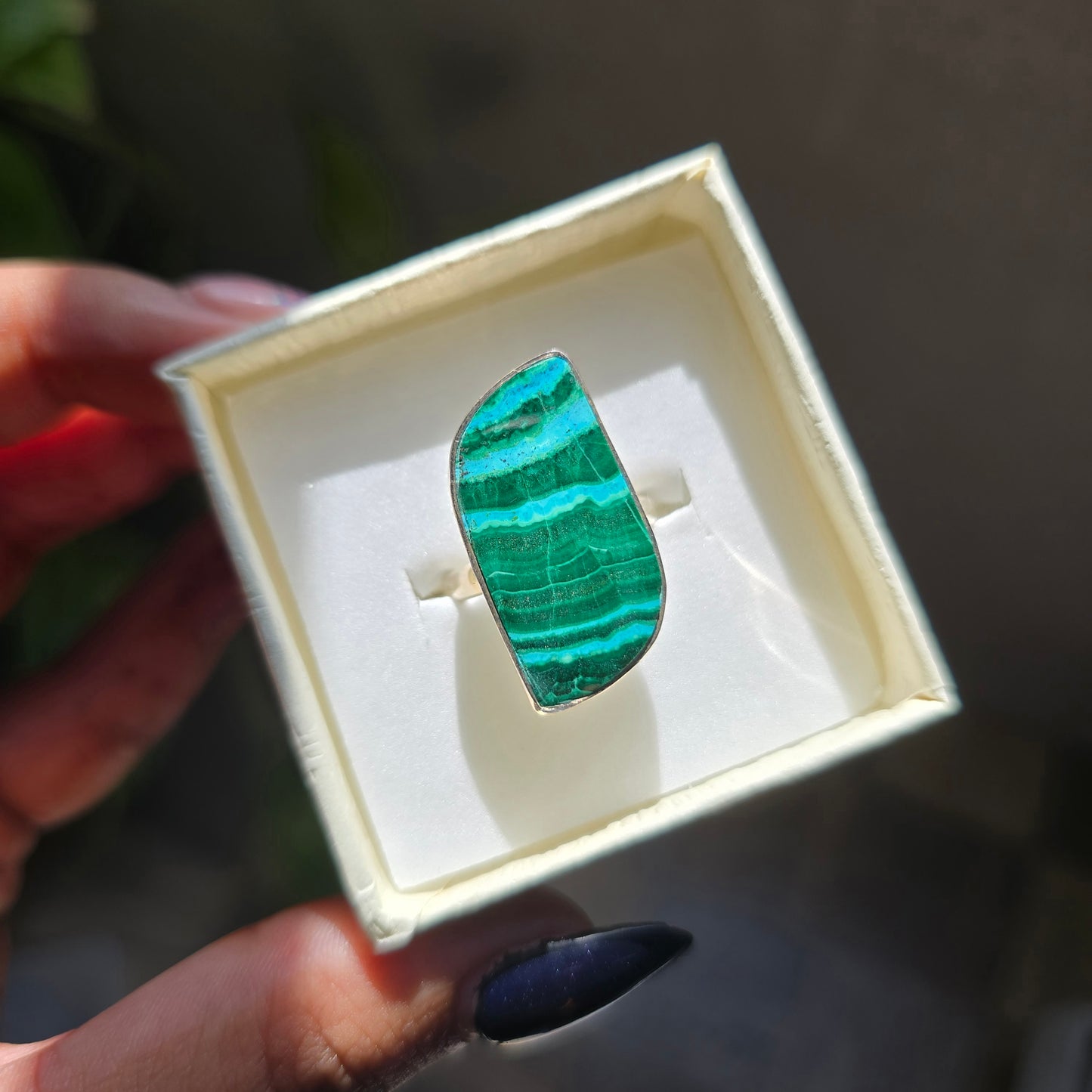 Malacolla (Malachite & Chrysocolla) Ring - Size 7