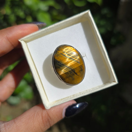 Mixed Tiger's Eye Ring - Size 5