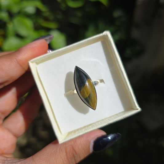 Mixed Tiger's Eye Ring - Size 6