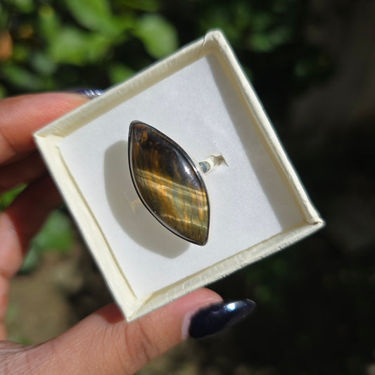 Mixed Tiger's Eye Ring - Size 8