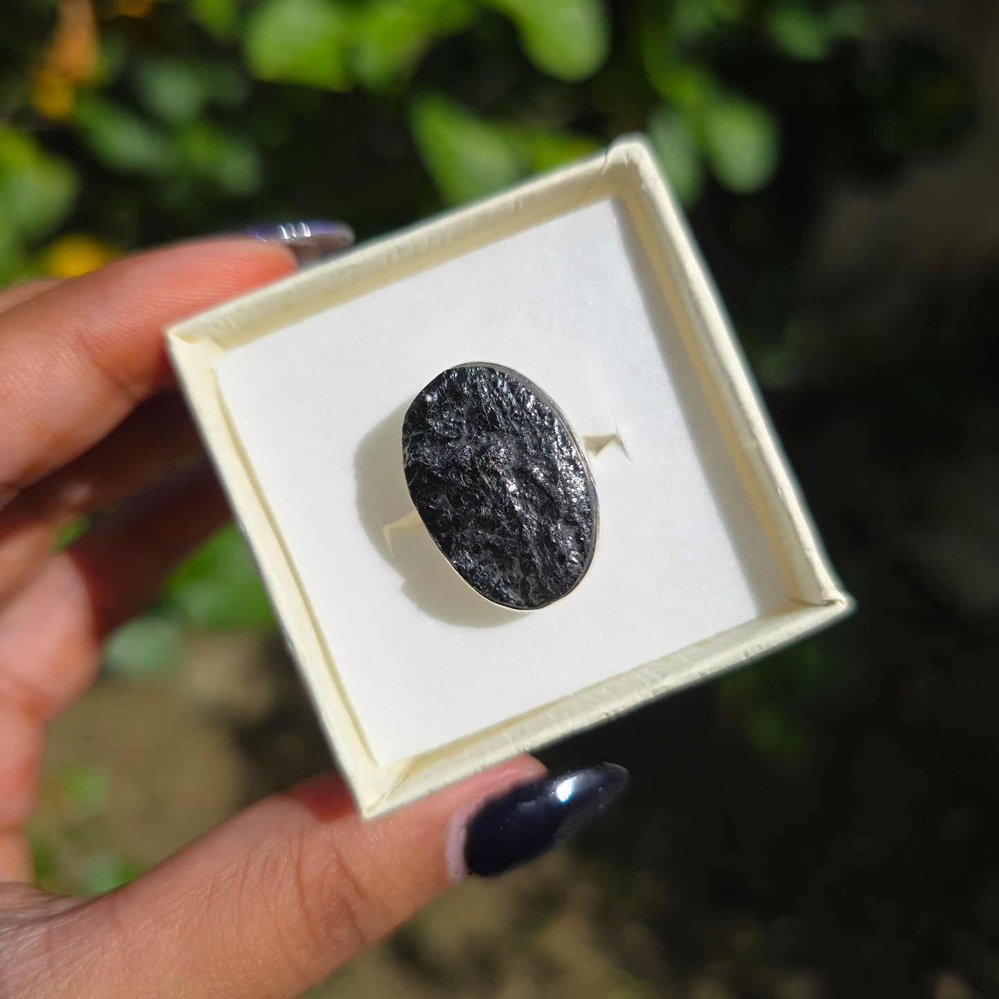 Raw Shungite Ring - Size 5