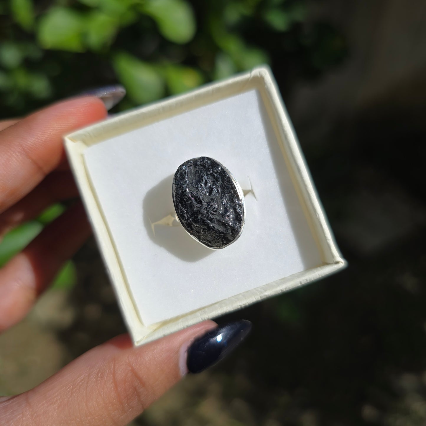 Raw Shungite Ring - Size 6