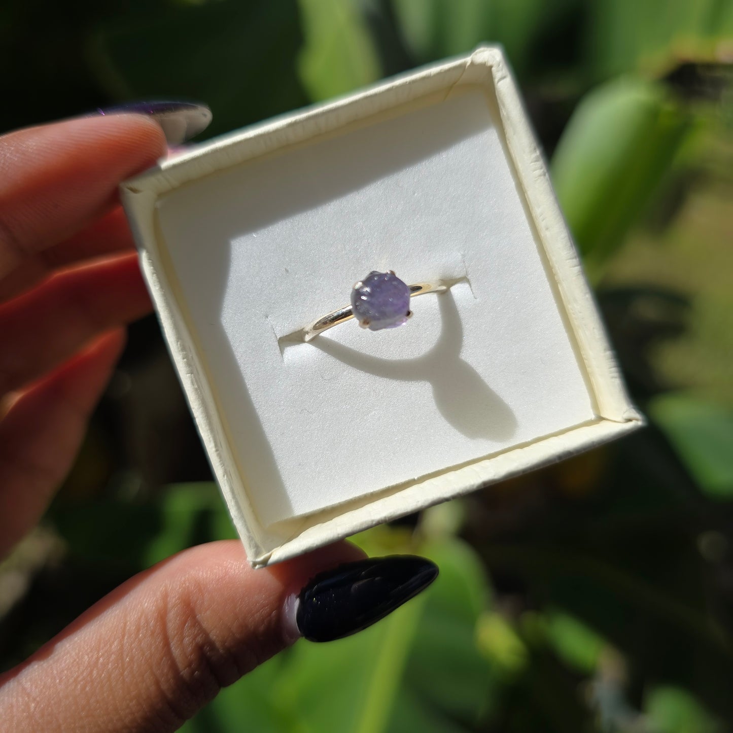 Dainty Raw Tanzanite Ring - Size 6