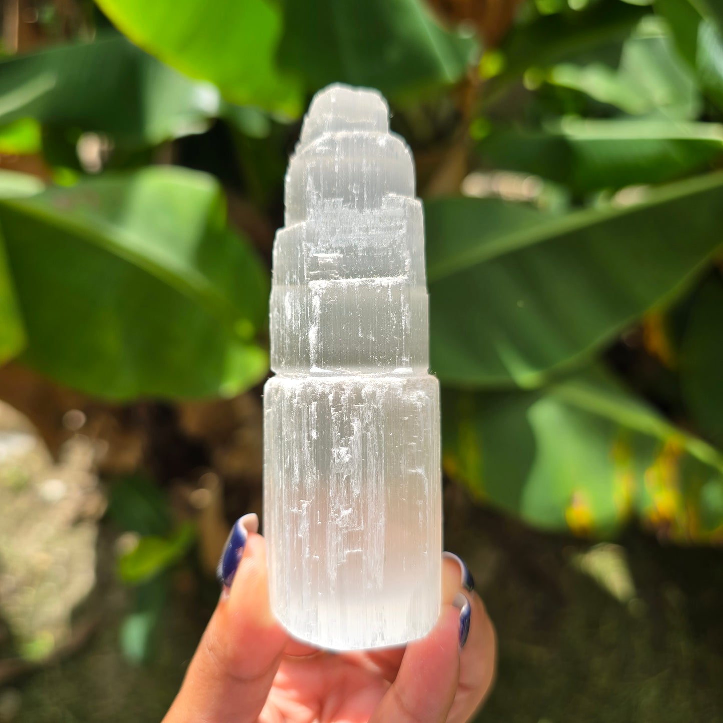 Raw Selenite Gemstone Tower