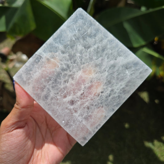 Satin Spar Selenite Charging Plate