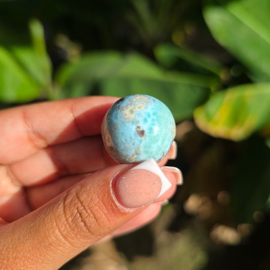 Mini Larimar Gemstone Sphere