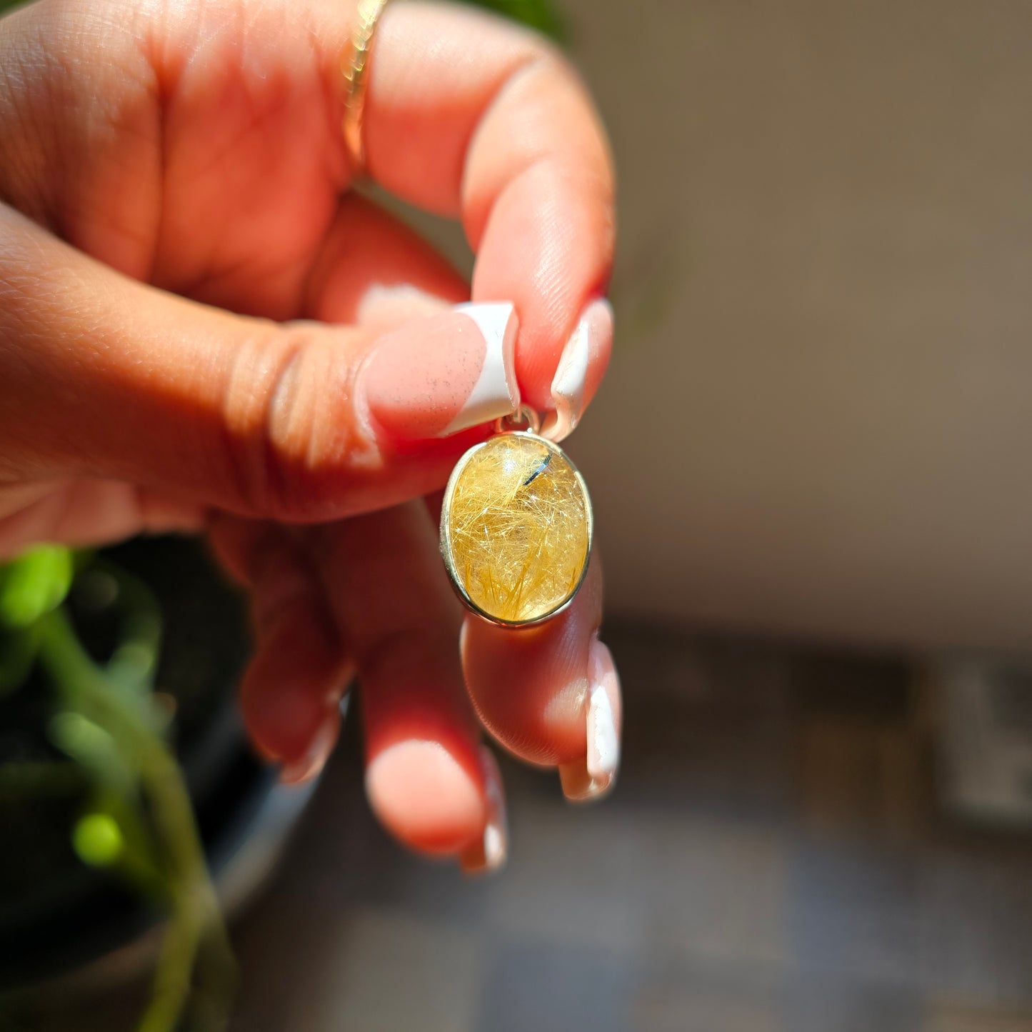 Golden Rutile Quartz Pendant