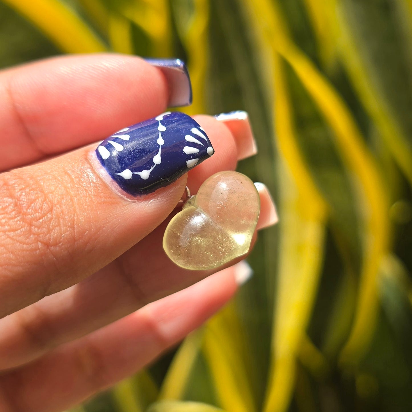 Libyan Desert Glass Heart Pendant