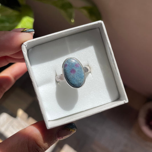 Ruby Kyanite Gemstone Ring - Size 10