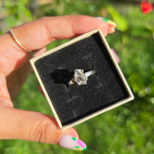 Herkimer Diamond Ring - Size 6