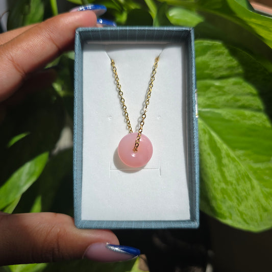 Yuan Yuan Agate Donut Necklace