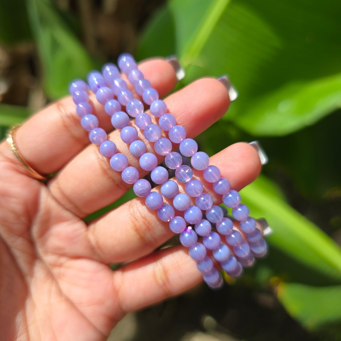 Lavender Moon Quartz Gemstone Bracelet