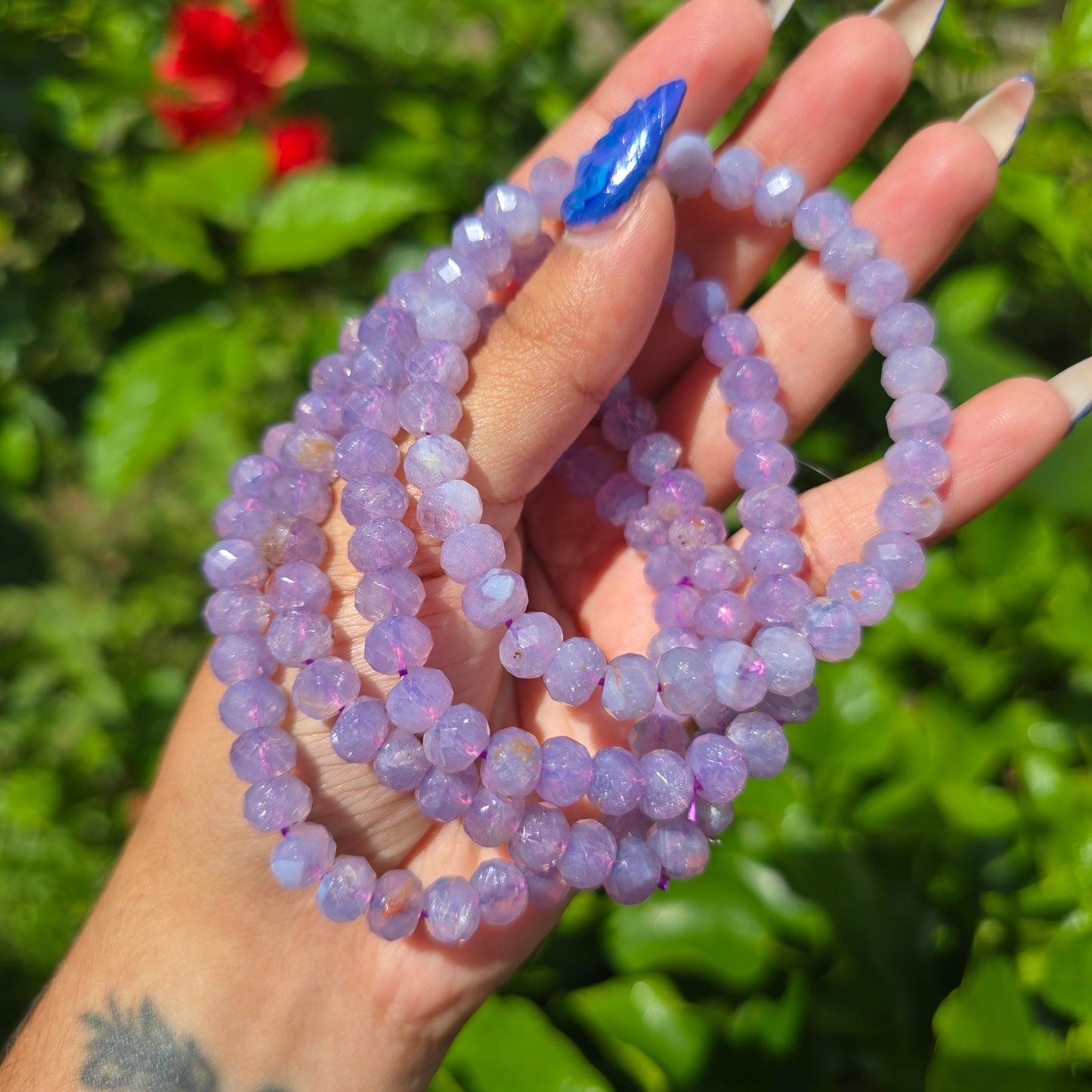 Lavender Moon Quartz Gemstone Bracelet