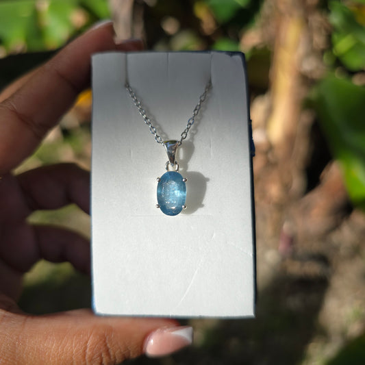 Aqua Kyanite Pendant