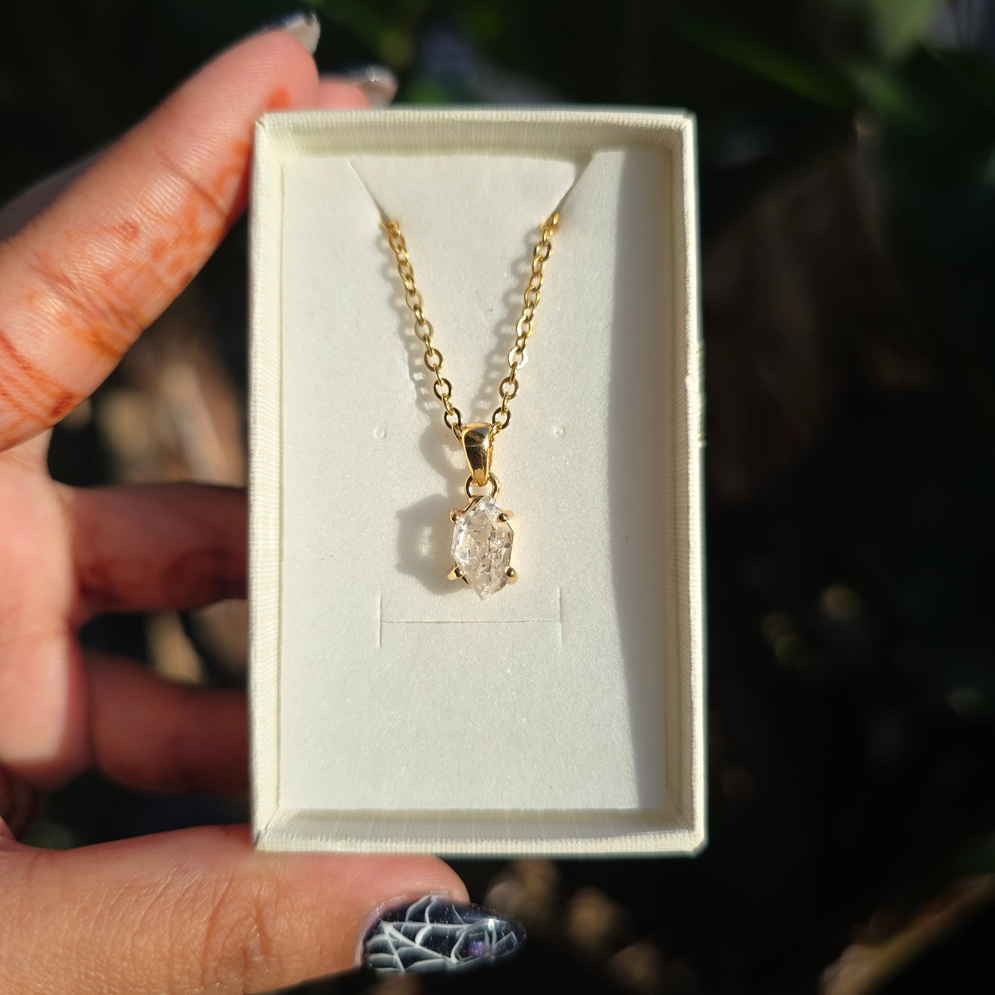Gold Vermeil Herkimer Diamond Pendant