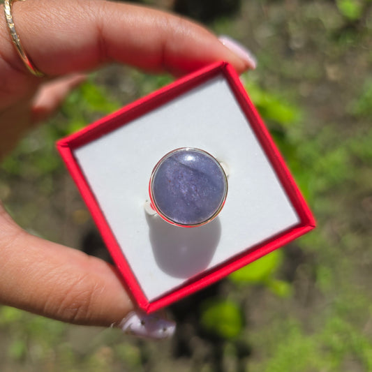 Iolite with Sunstone Inclusions Gemstone Ring - Size 11
