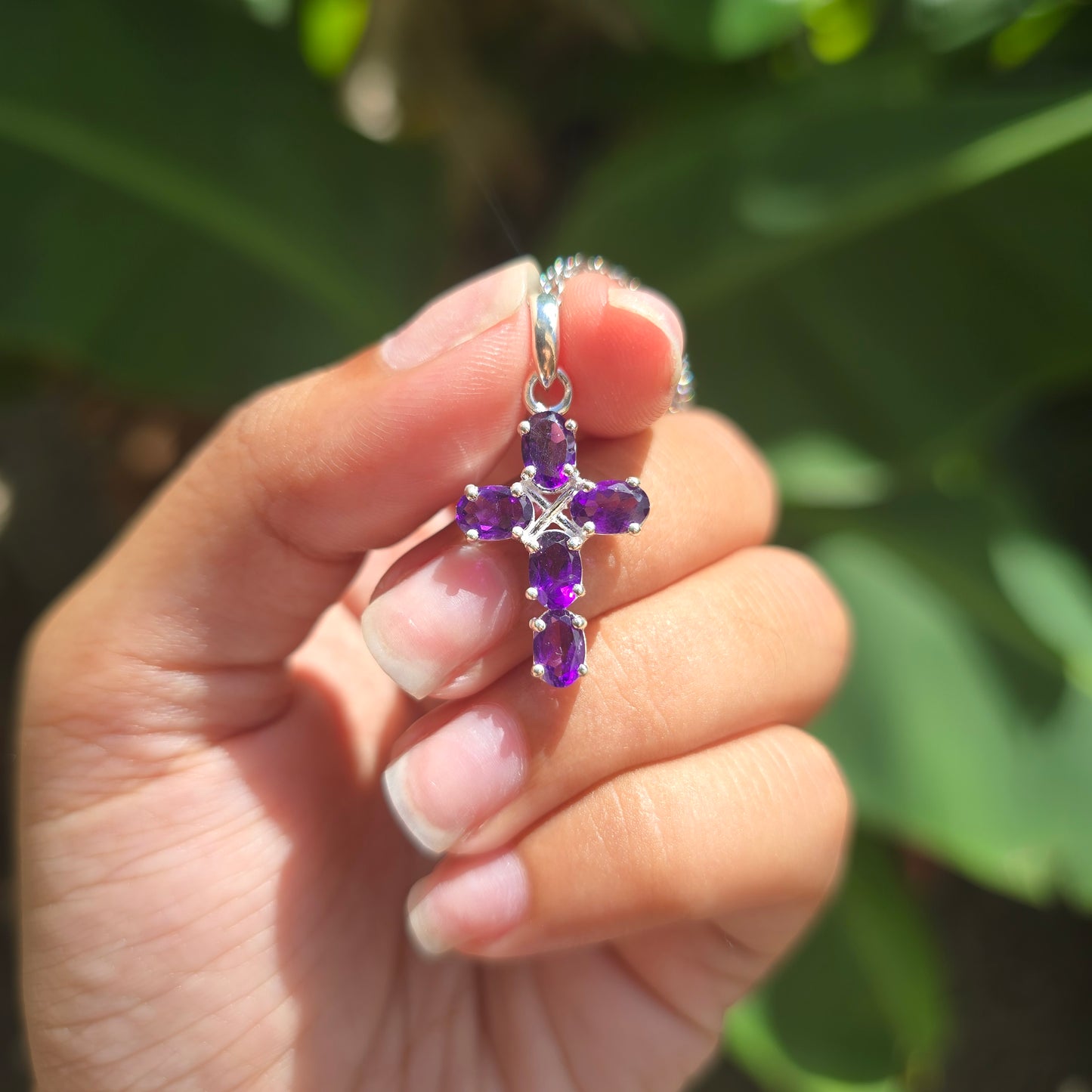 Amethyst Cross Pendant