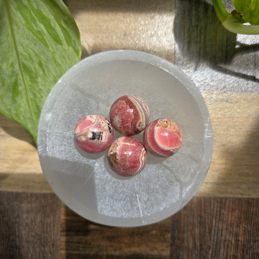 Mini Rhodochrosite Gemstone Sphere