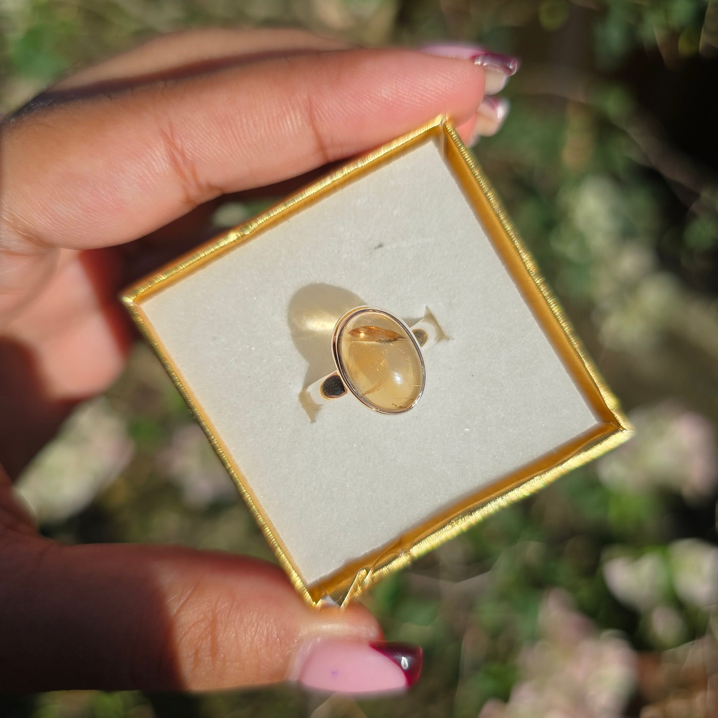 Citrine Gemstone Ring - Size 7