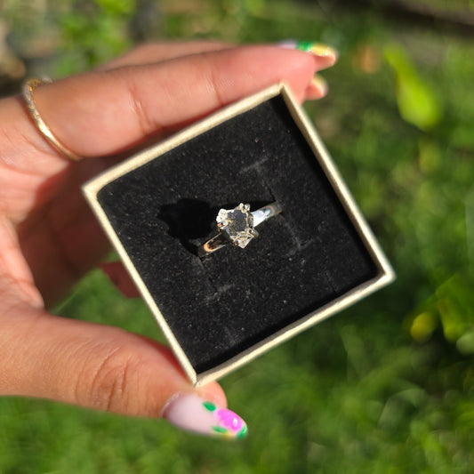 Herkimer Diamond Ring - Size 8