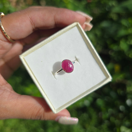 Ruby Gemstone Ring - Size 7