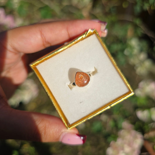 Sunstone Gemstone Ring - Size 5