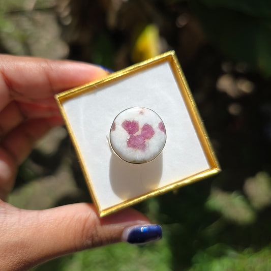 Pink Tourmaline  Ring - Size 8