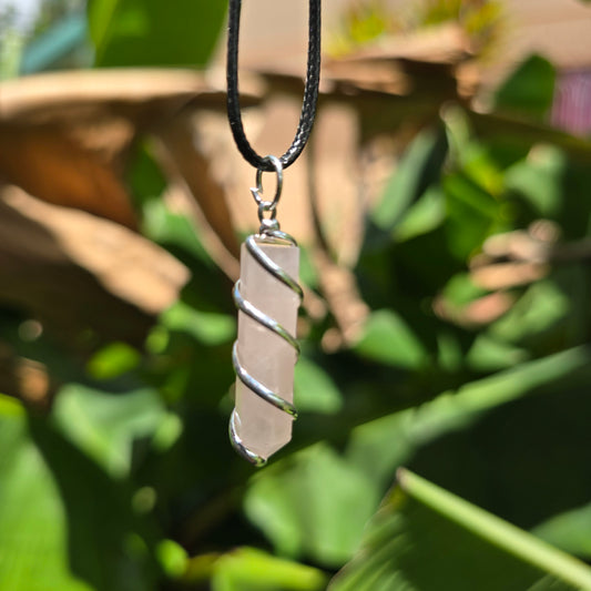 Rose Quartz Wire Wrapped Pendant