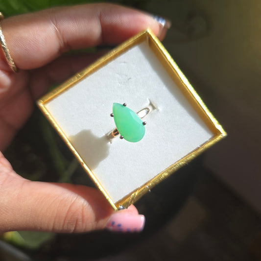 Chrysoprase Ring - Size 7