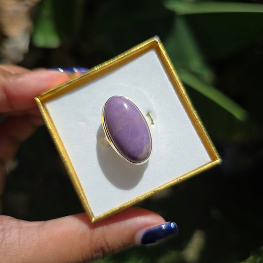 Lavender Jade Ring - Size 6
