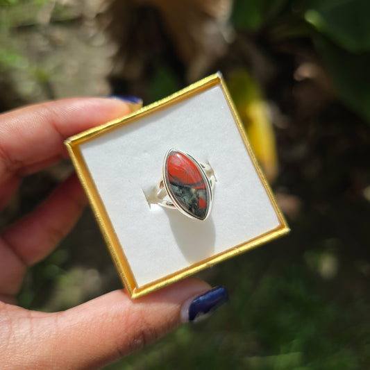 African Bloodstone Ring - Size 6