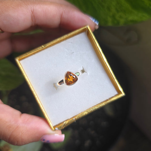 Whiskey Citrine Ring - Size 5