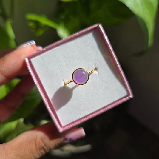 Gold Vermeil Amethyst Ring - Size 8.5