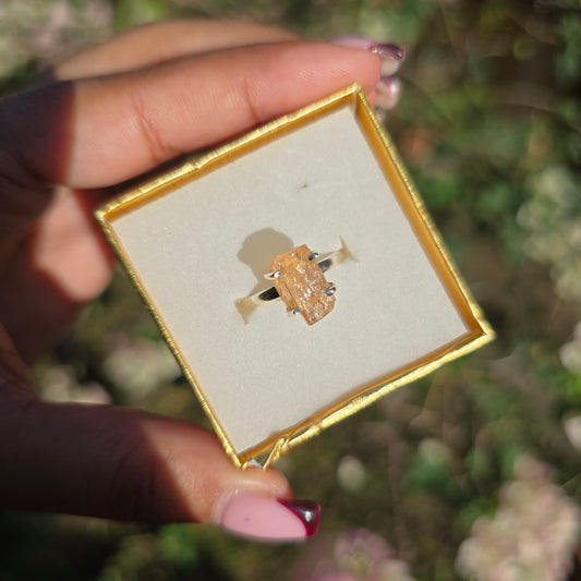 Imperial Topaz Gemstone Ring - Size 6