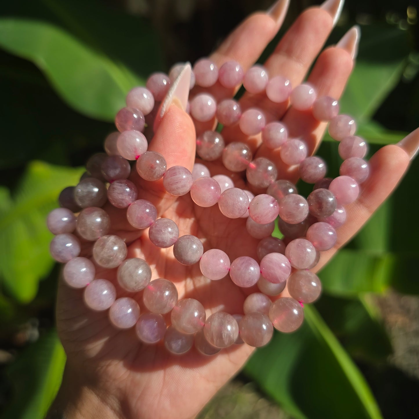 Lavender Rose Quartz Gemstone Bracelet