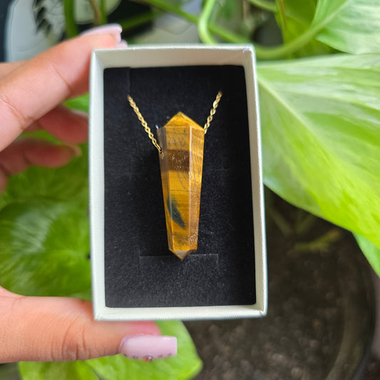 Tiger's Eye Point Necklace