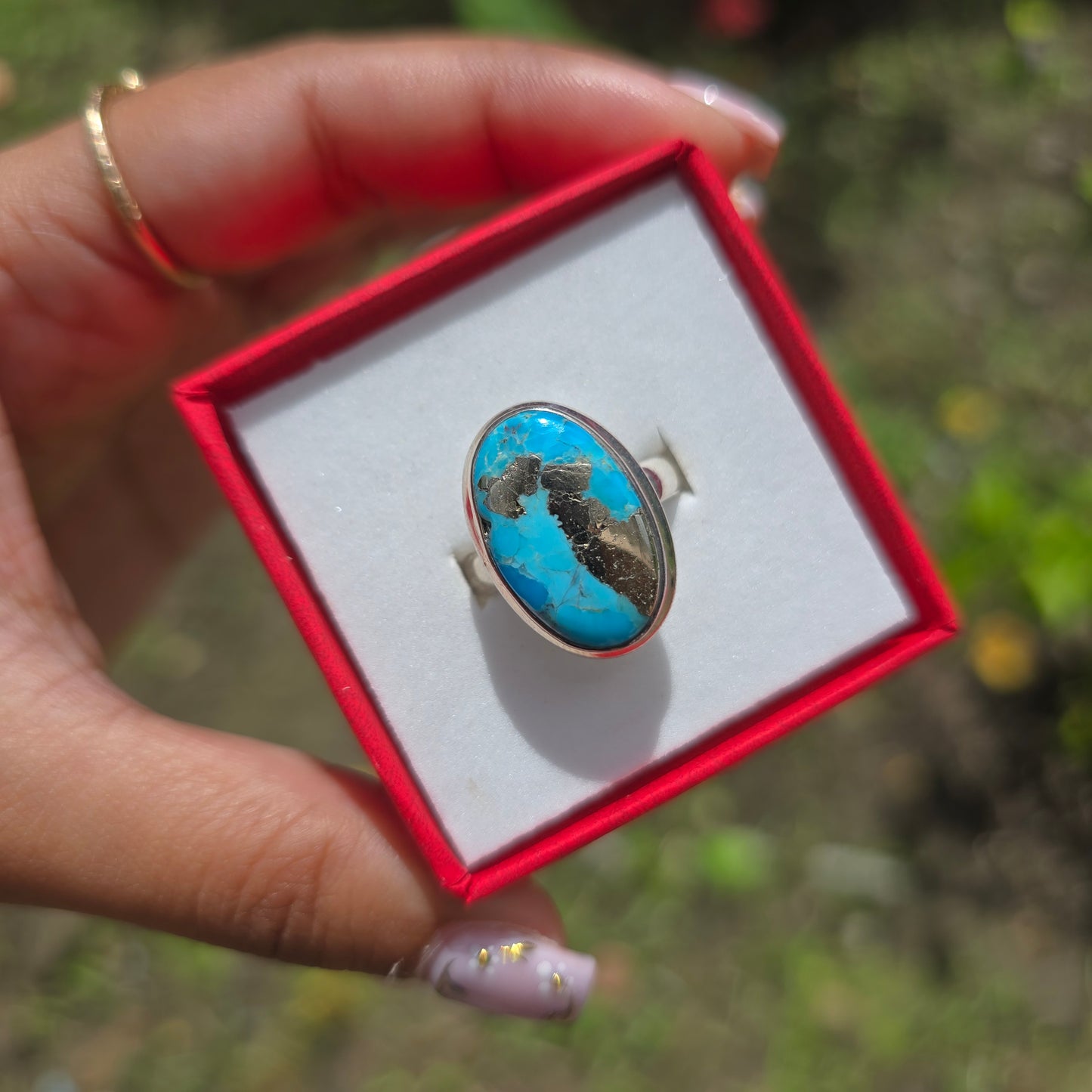Kingman Turquoise Ring - Size 7