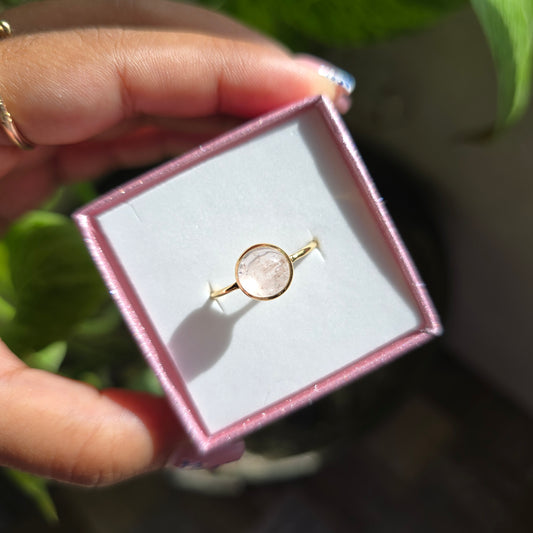 Gold Vermeil Morganite Ring - Size 9