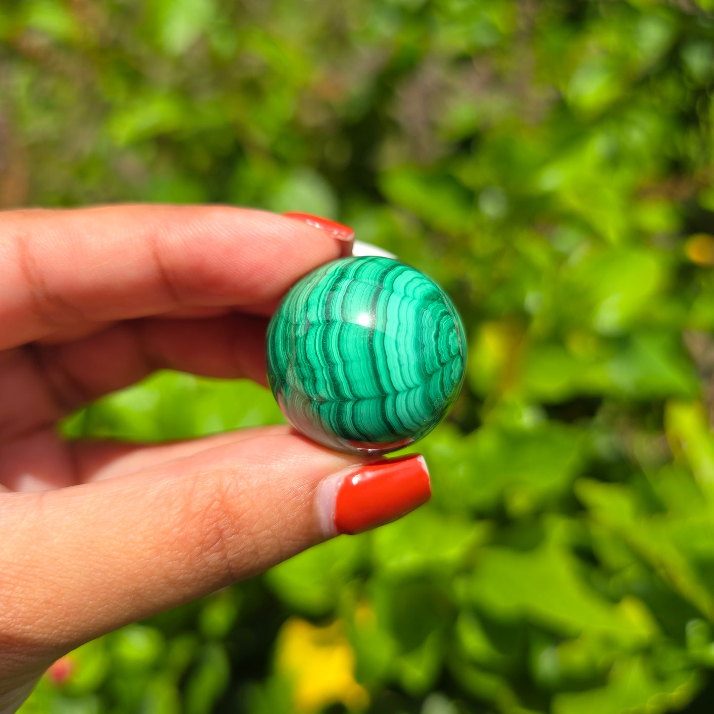 Small Malachite Gemstone Sphere